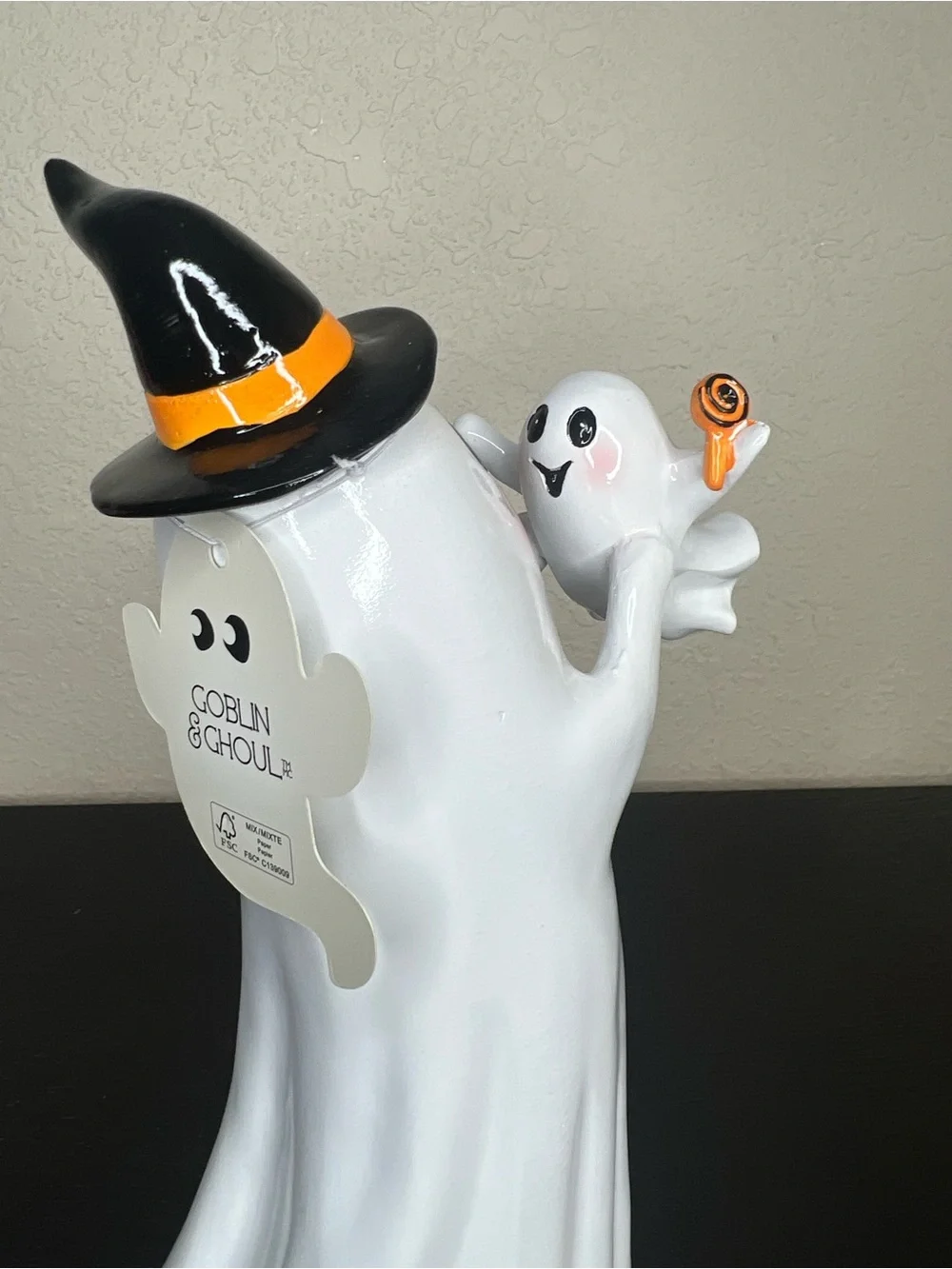 NEW Goblin & Ghoul Halloween Ghost With Baby Ghost Decor